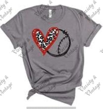 Load image into Gallery viewer, Baseball Cheetah Heart