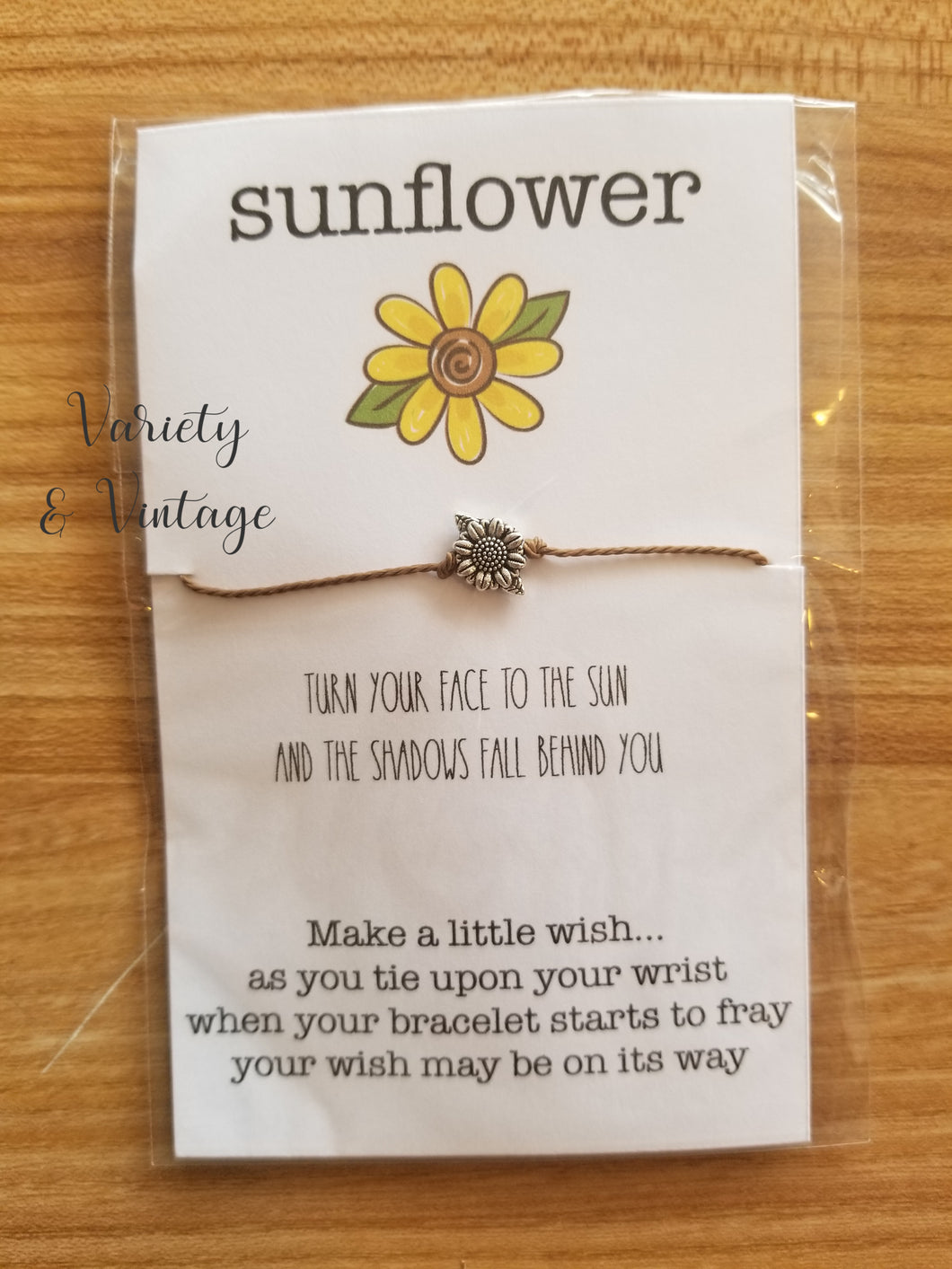 Wish Bracelet- Sunflower