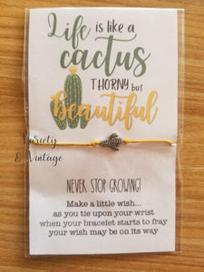 Wish Bracelet- Cactus